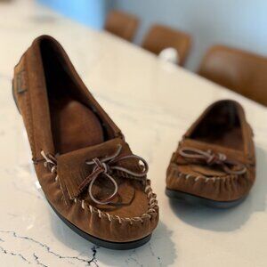 Quoddy Brown Leather Moccasin | Est. Women’s Size 9 | Made USA | Handcrafted